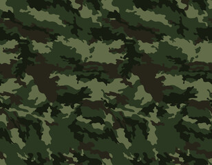 Fototapeta premium green camouflage forest texture seamless army pattern, hunting background