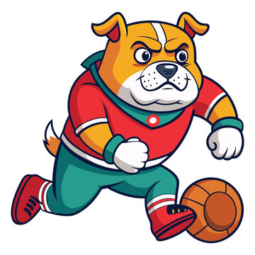 football mascot bulldog vector illustration design