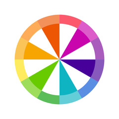 Vibrant color wheels - color circles - Monochromatic - Complementary - Triadic - Tetradic