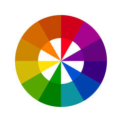 Vibrant color wheels - color circles - Monochromatic - Complementary - Triadic - Tetradic