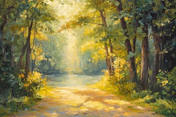 Obraz premium Abstract oil painting illustration background created with Generative AI