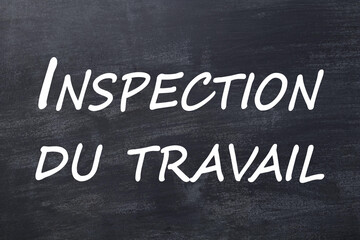 Obraz premium Inspection du travail tableau noir