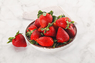 Sweet srawberry in the bowl