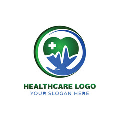 Modern Simple Healthcare Vector Logo Design Template