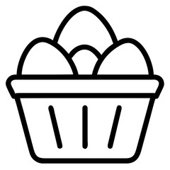 basket with eggs