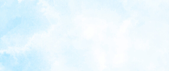 Blue winter vector watercolor art background with paper texture and brush strokes for cards, flyers, poster, cover design, business cards. Christmas blue watercolor texture wallpaper.