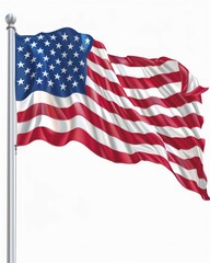 Fototapeta premium The American Flag waves in the breeze a powerful symbol of freedom and liberty