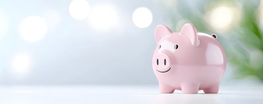 Piggy Bank with USA Flag A Symbol of Investment and Future Planning - Embracing the American Dream for Prosperity and National Success