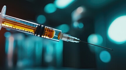 A close-up of a syringe filled with Botox, as a medical professional prepares for a facial injection.