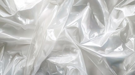Obraz premium White transparent plastic film wrap texture background