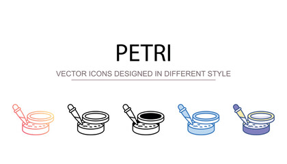 Petri icon design with white background stock illustration