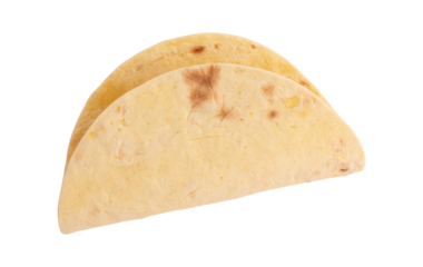 corn tortilla isolated on white