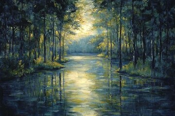Abstract oil painting illustration background created with Generative AI