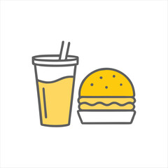 "Realistic Fast Food Vector Stickers Set | High-Quality Isolated Design on White Background"
