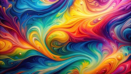 Obraz premium abstract horizontal pattern mixing of bright colors texture of liquid paints Long Shot