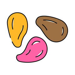 linum grain food line icon vector. linum grain food sign. isolated symbol illustration