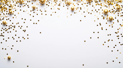 Fototapeta premium Festive Golden Decorations and Sparkling Stars Creating a Magical Atmosphere for Celebrations