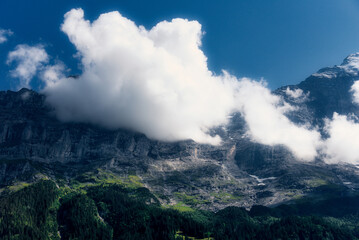 Low cloud over Mt Titlis, Uri Alps, Switzerland