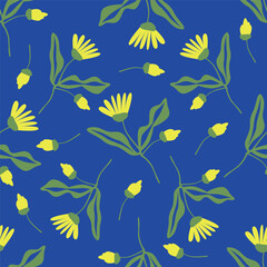 Seamless pattern with floral motifs. Vector illustration.