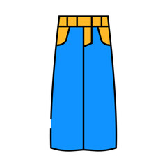 denim pants for women line icon vector. denim pants for women sign. isolated symbol illustration