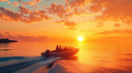 Family Fun at Sunset on an Island