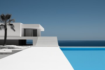 Fototapeta premium Embracing minimalism exploring clean lines, simple shapes, and a limited color palette
