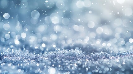 Silver glitter abstract background with bokeh defocused lights