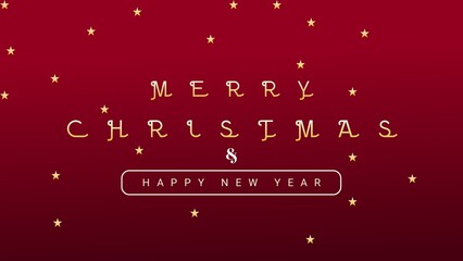 Obraz premium Merry Christmas and happy new year wishes greeting card or banner design.