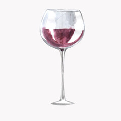 Vector illustration of a glass of wine  