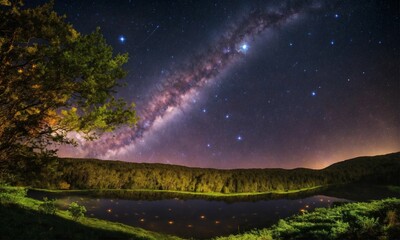 Night sky with stars, AI generated