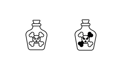 Poison icon design with white background stock illustration