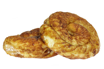 Dutch Zeeuwse bolus pastry isolated on white background