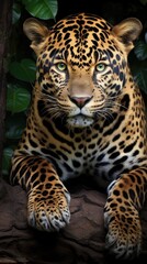Obraz premium Jaguar animal wildlife portrait.