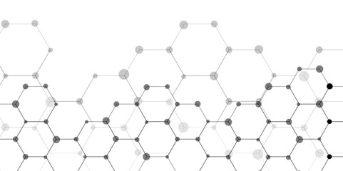 Naklejka premium Abstract hexagon white background with shadow .white background Futuristic blue neon honeycombs. Modern technology design. Vector illustration. 