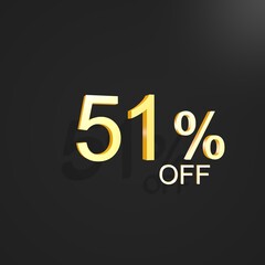 gold percentage sale with blak background