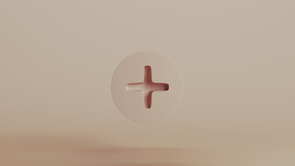 Beige bionic hardware bolt screw shape component technology design element neutral monochrome soft tones skin tones background 3d illustration render