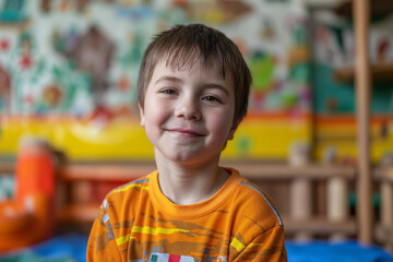 A child with autism syndrome. autism awareness