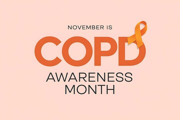 Creative COPD Awareness Month Design with Lungs and Autumn Leaves