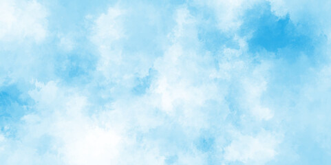 abstract watercolor scraped grungy background, Modern and paper texture design with sky blue cloud paint brush, Hand painted light blue background with watercolor.