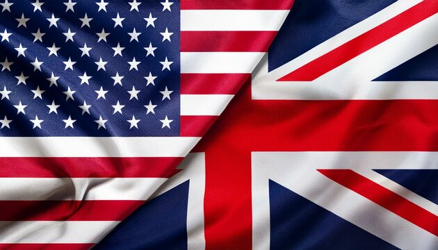 アメリカの国旗とイギリスの国旗(America flag & United Kingdom flag.)
