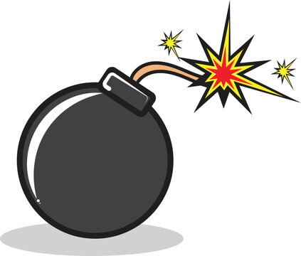 recommend clip art: Pop art bomb on comic pop art retro style and cartoon bomb