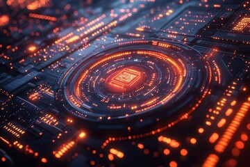 futuristic concept of cybersecurity illustrated with intricate digital locks and shields highlighting the importance of data protection in a visually compelling and techsavvy design