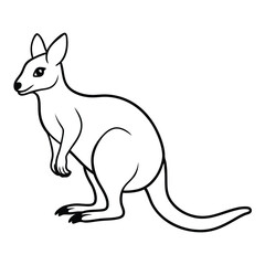 kangaroo vector silhouette illustration 