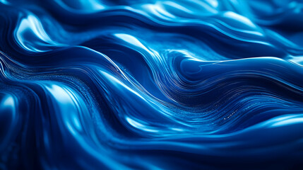 Obraz premium Abstract Blue Liquid Waves Background