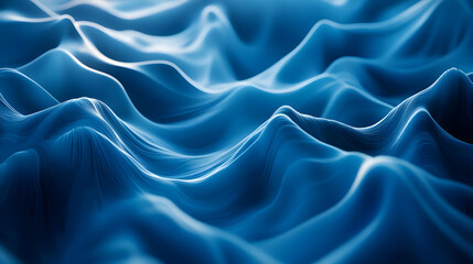 Obraz premium Abstract 3D Blue Wavy Background