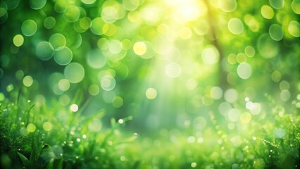 Obraz premium Abstract green bokeh background from nature forest out of focus