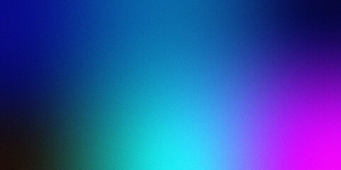 Blue purple grainy gradient vertical glowing abstract light wave on black noise texture background .Neon purple blue and mint green colorful gradient background  Best design for your ad, poster, bann.