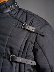Historical fashion. Medieval knight cloth. Padded jacket gambeson.