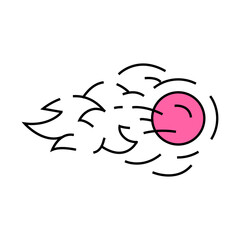 fireball line icon vector. fireball sign. isolated symbol illustration