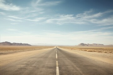 Naklejka premium Country long road outdoors horizon highway.
